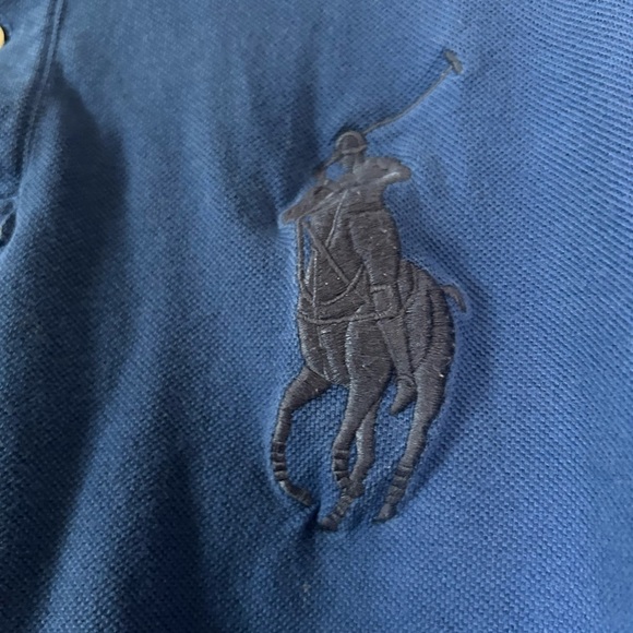 Ralph Lauren Men's Polo Shirt in Blue with Yellow Accents - Picture 3 of 4